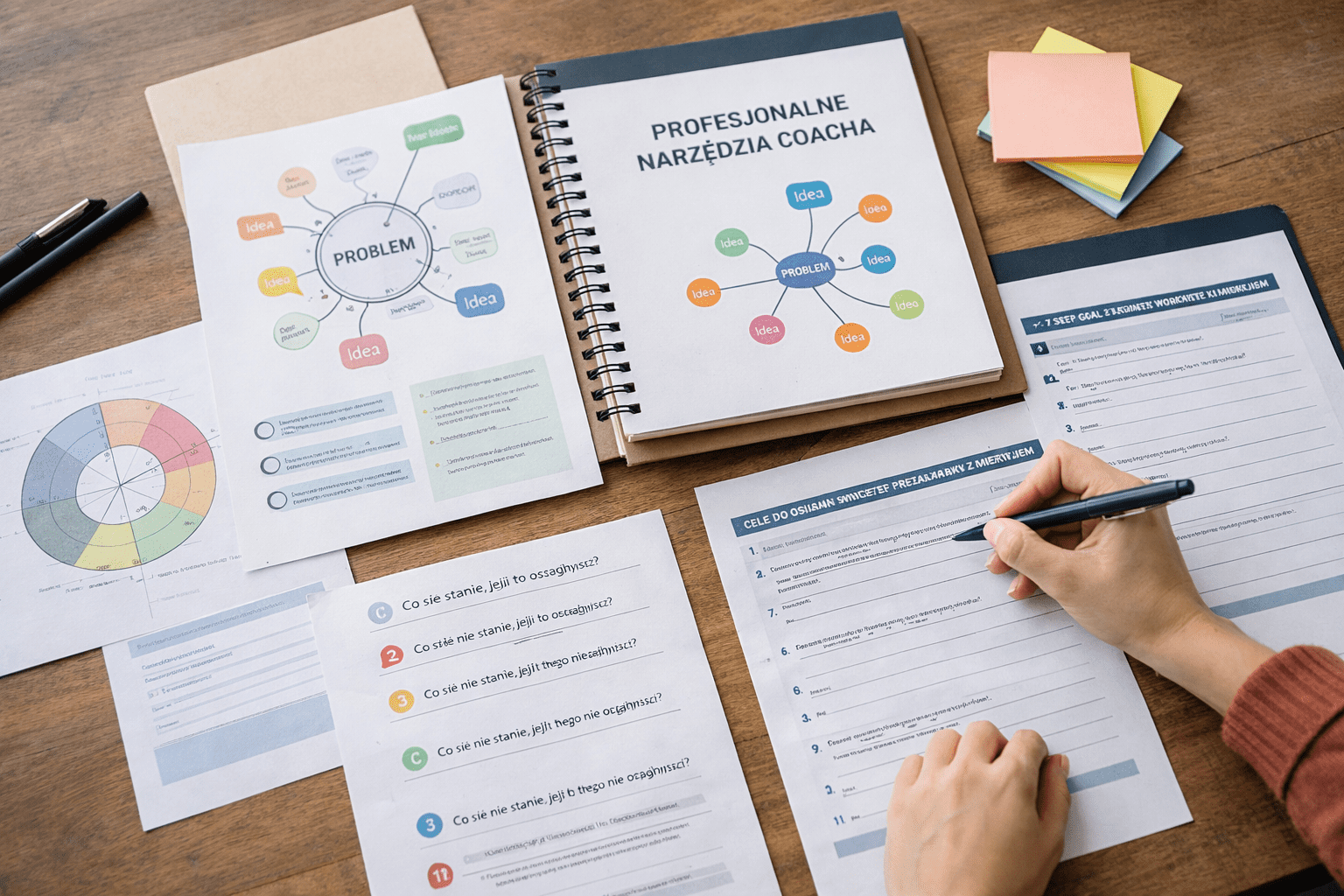 Narzędzia coachingowe: workbooki i arkusze do pracy z klientem na sesji coachingowej