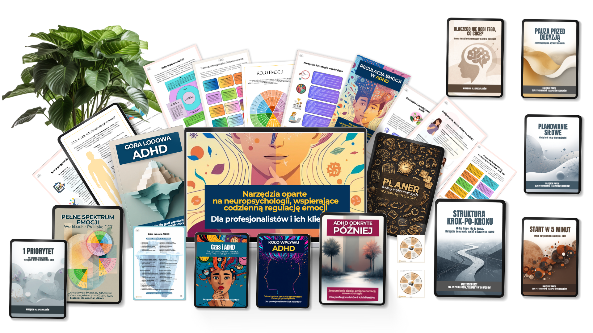 Narzędzia ADHD dla coachów i psychologów: workbook, planer, karty pracy