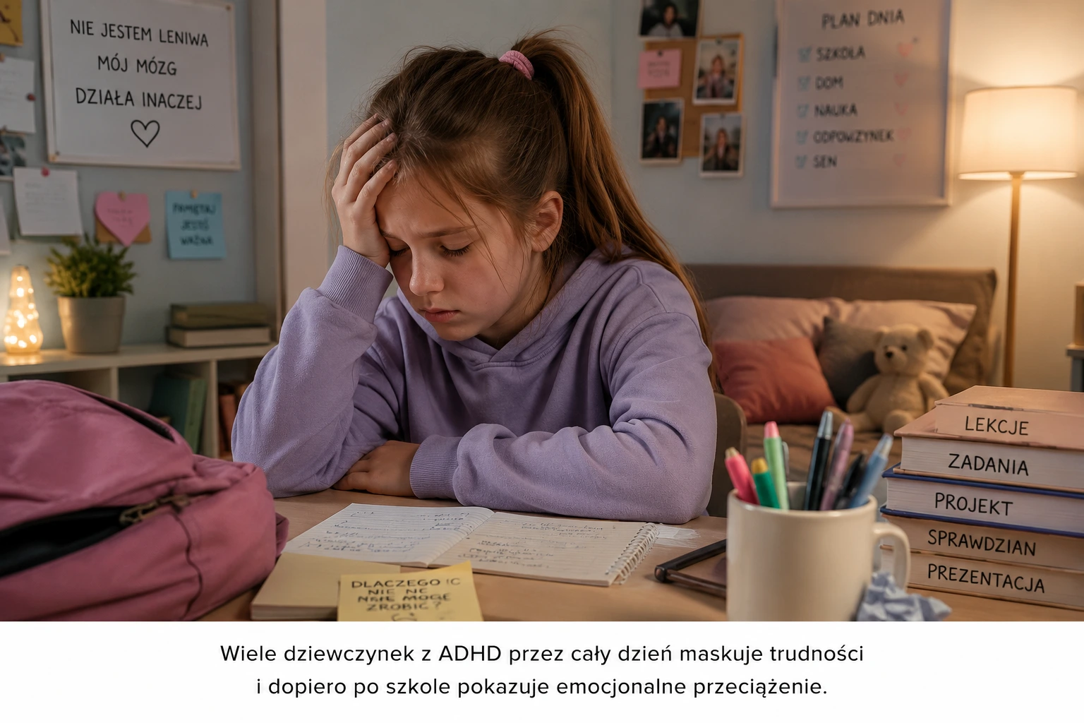 ADHD u dziewczynek — maskowanie objawów, ciche przeciążenie i wewnętrzny chaos niewidoczny dla otoczenia